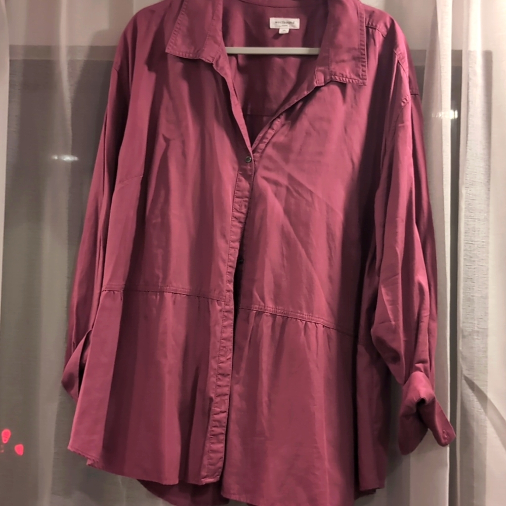 Westbound Burgundy blouse